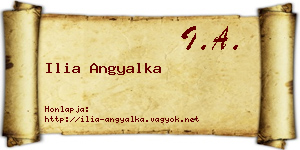 Ilia Angyalka névjegykártya
